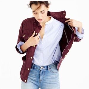 J.Crew Women's Downtown Field Jacket Burgundy, XS